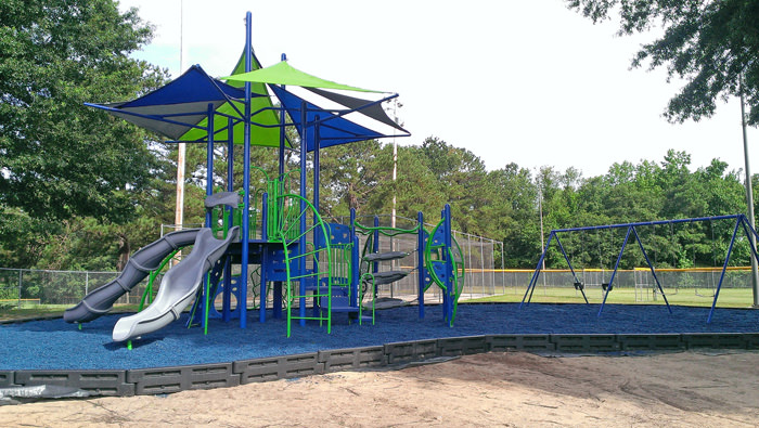 Playground with Rubber Mulch